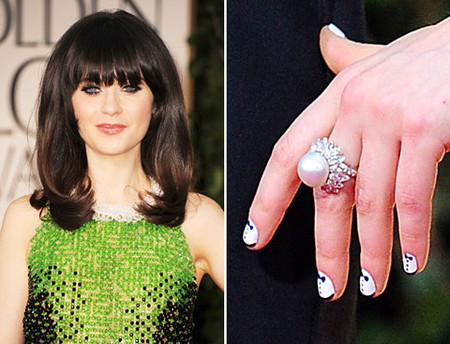 8 kiểu nail độc đáo của Zooey Deschanel