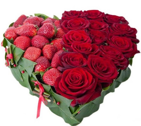Cắm hoa hình trái tim cho tình yêu của bạn