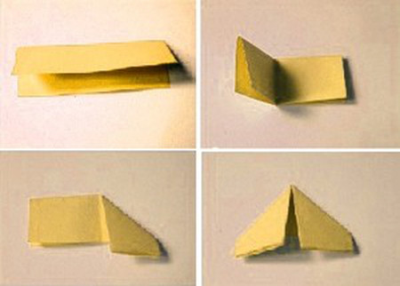 Bước thứ nhất(1): Cách gấp một mảnh ghép origami 1