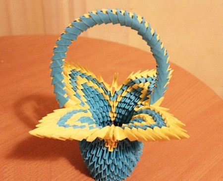 Chiếc giỏ theo phong cách Origami 3D độc đáo
