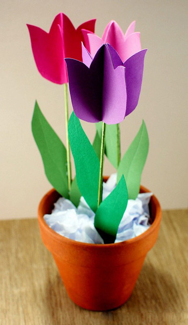 Làm hoa tulip giản đơn mà cực đẹp