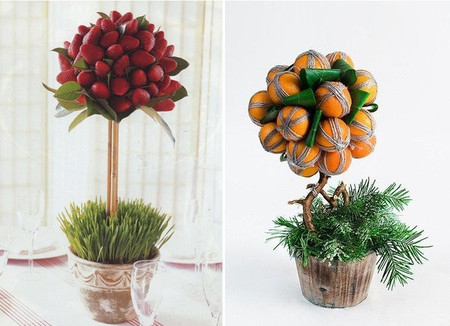 Kiểu 5: Bày hoa quả như cây bonsai 1