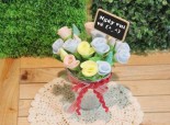  Trang trí nhà đẹp với chậu hoa vải thật xinh