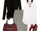 3 cách mix đồ cùng chân váy houndstooth
