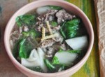 Canh cải thịt bò, ấm áp bữa cơm gia đình