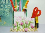 Hộp đựng bút vintage xinh xắn từ vỏ hộp sữa