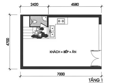 Thiết kế nhà 3 tầng trên đất 30 m2 1 Thiết kế nhà 3 tầng trên đất 30 m2 1