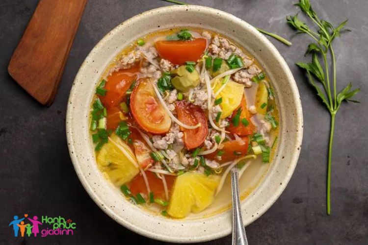 Canh chua thịt bằm 1