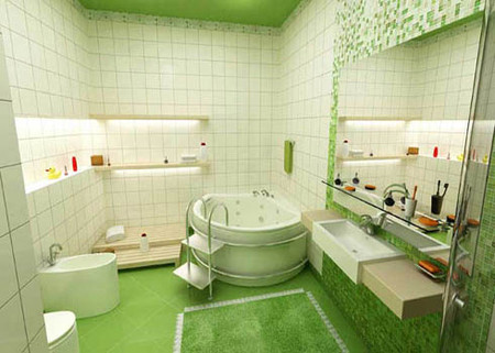 Phòng tắm xanh, thoáng mát đón hè về 3 Phòng tắm xanh, thoáng mát đón hè về 3