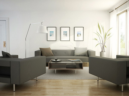 Trang trí và sắp xếp nội thất cho phòng khách nhà chung cư 3 Sắc trắng cùng các chi tiết được tối giản làm cho phòng khách trông rộng hơn và vẫn toát lên được nét tinh tế của gia chủ.