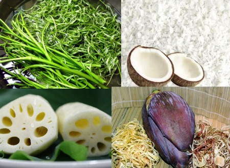 Thực phẩm rau, củ, quả bị lạm dụng sử dụng thuốc tẩy trắng tinopal. 1 Củ sen, rau muống rẻ, dừa, hoa chuối là những loại thực phẩm hay bị ngâm hóa chất tẩy trắng.