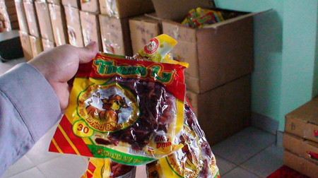 "Bò khô" giả thành phẩm.