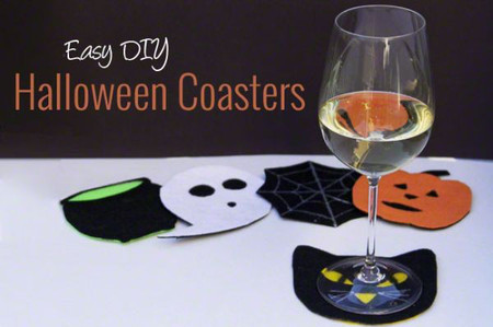 Đế lót ly 1 Lót ly phong cách Halloween không hề khó làm.