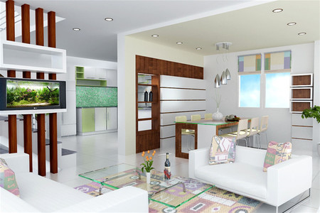 5. Màu vàng cam - Lửa 1 Sắc tím chỉ nên xuất hiện trong các họa tiết nhỏ, đơn giản như gối, viền rèm cửa, thảm.