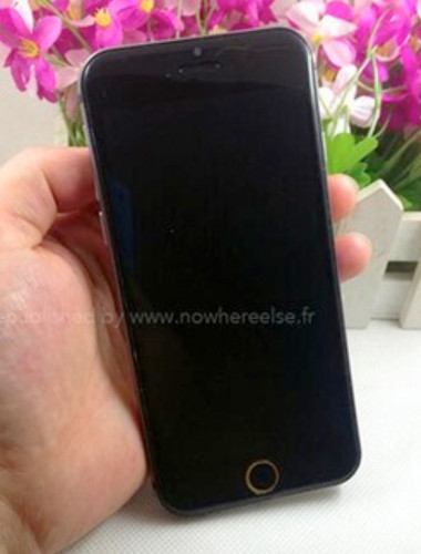Lộ diện iPhone 6 màn hình to màu xám 1 Mặt trước của iPhone 6 phiên bản màu xám.