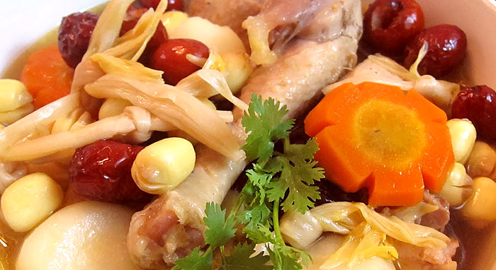 Gà hầm ngũ quả - ngon bổ rất thơm ngon 1