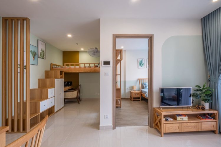 Phòng ngủ 3 Căn hộ 40 m2 2 phòng ngủ nhỏ đẹp