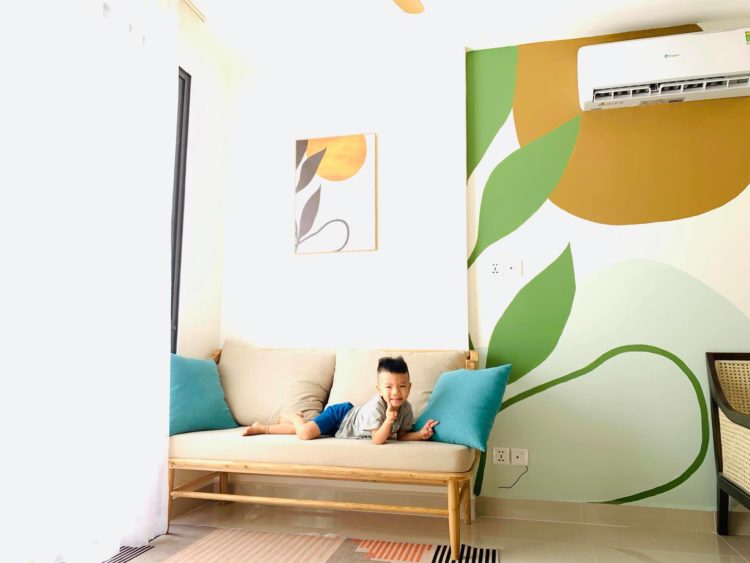 Phòng khách 1 Căn hộ 40 m2 2 phòng ngủ nhỏ đẹp