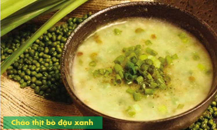 Món cháo thịt bò ninh đậu xanh 1 Món cháo thịt bò ninh đậu xanh 1