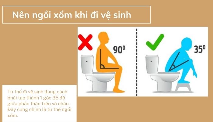 Nên ngồi xổm khi đi vệ sinh 1 Nên ngồi xổm khi đi vệ sinh 1