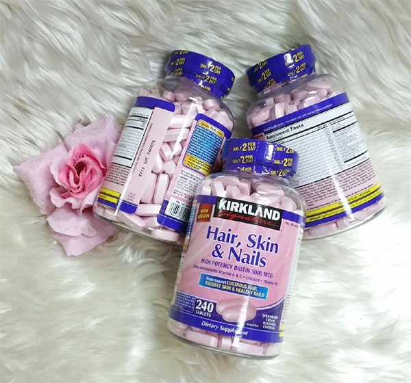 11. Viên uống kích mọc tóc Kirkland Signature Hair Skin & Nails 1
