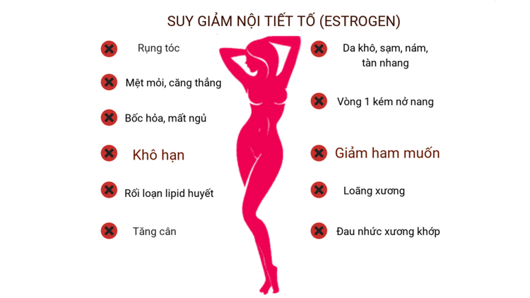Hậu quả của sự suy giảm nội tiết tố estrogen 1 Hậu quả của sự suy giảm nội tiết tố estrogen 1
