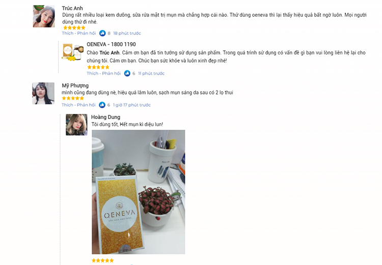 Khách hàng review về Oeneva Tuệ Linh 9 Khách hàng review về Oeneva Tuệ Linh 9